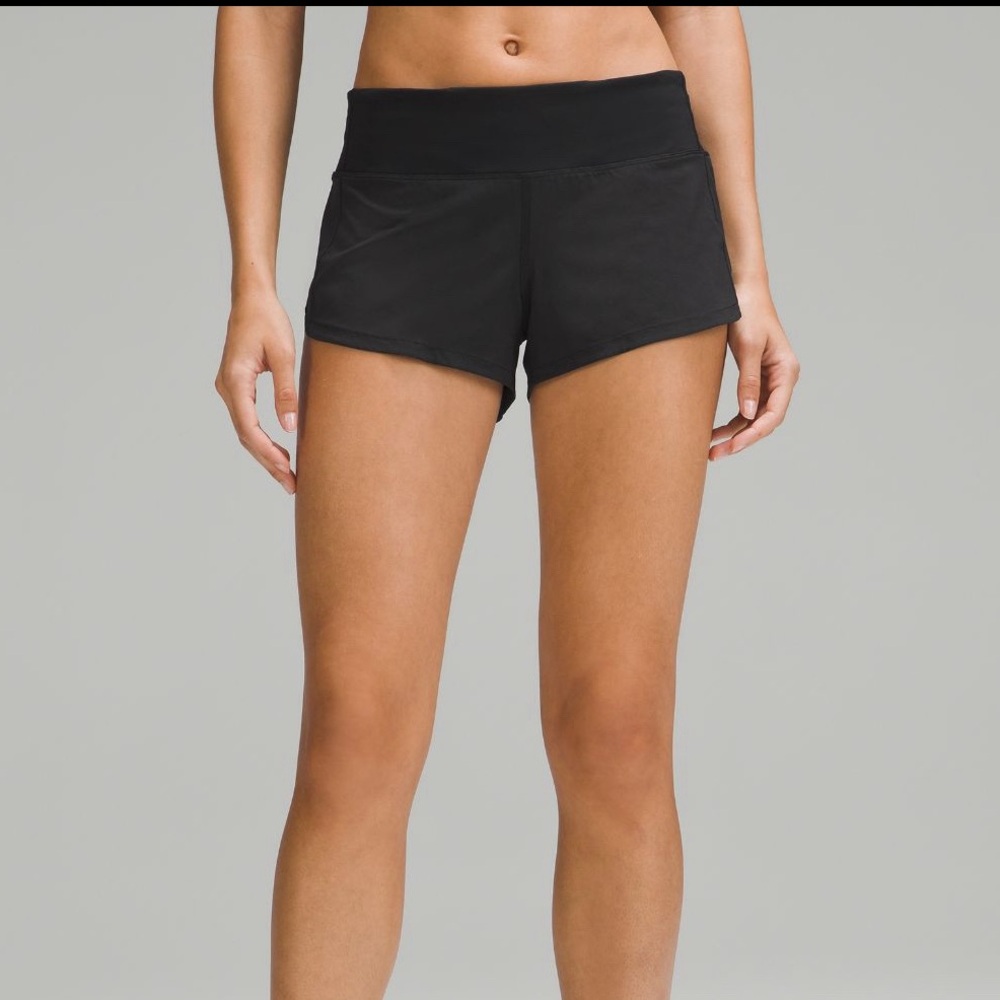 Black Lululemon speed up shorts
